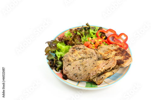 Pork steak with vegetable
