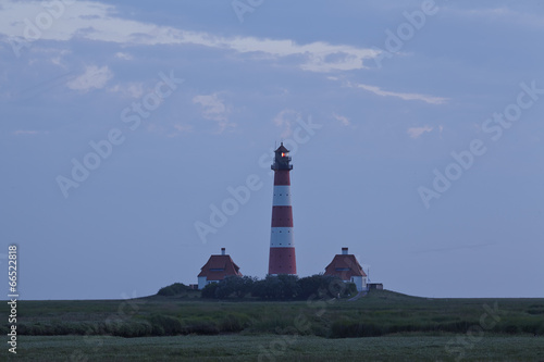 Westerhever - Leuchtturm am Abend