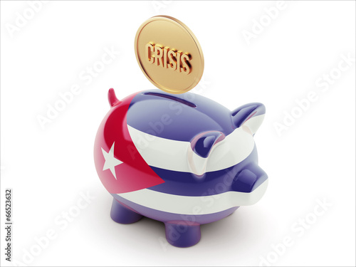 Cuba Crisis Concept. Piggy Concept photo