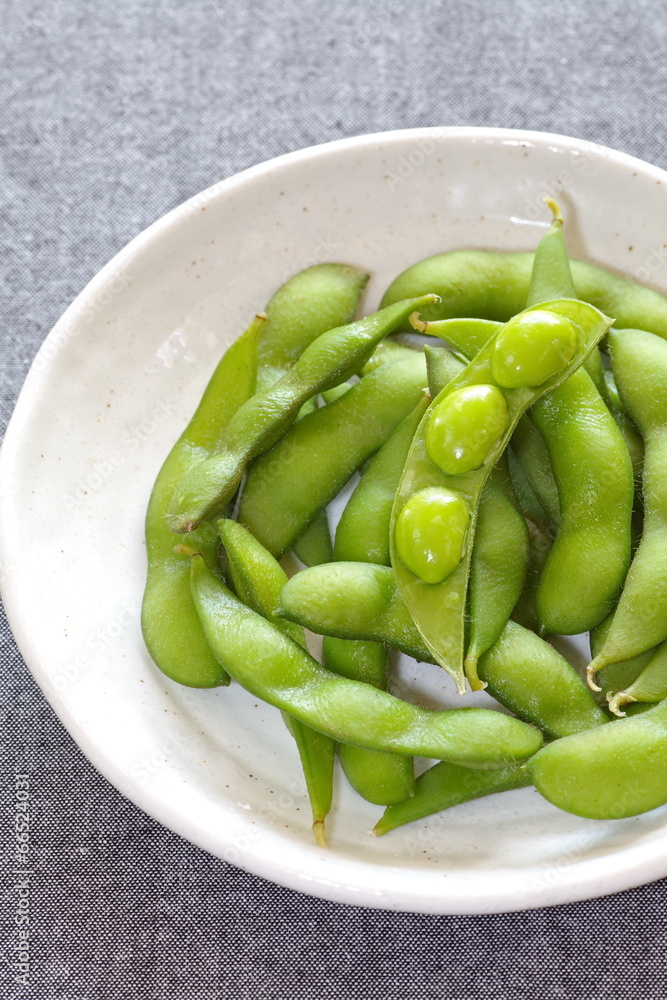 Japanese healthy appetizer edamame green soy beans Japanese healthy appetizer edamame green soy beans