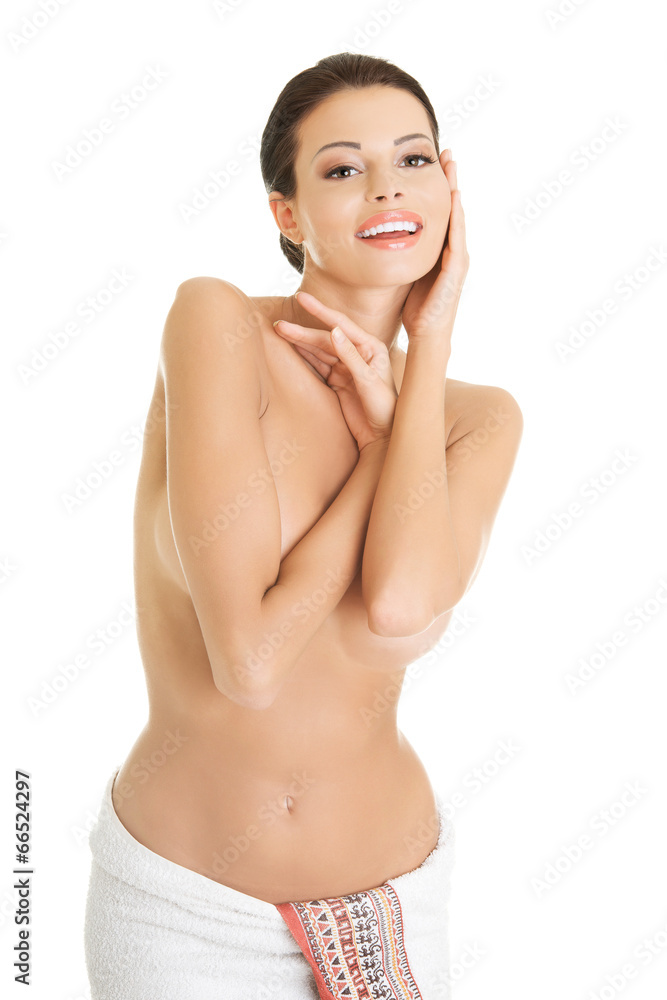 Happy nude woman with perfect body Happy nude woman with perfect body