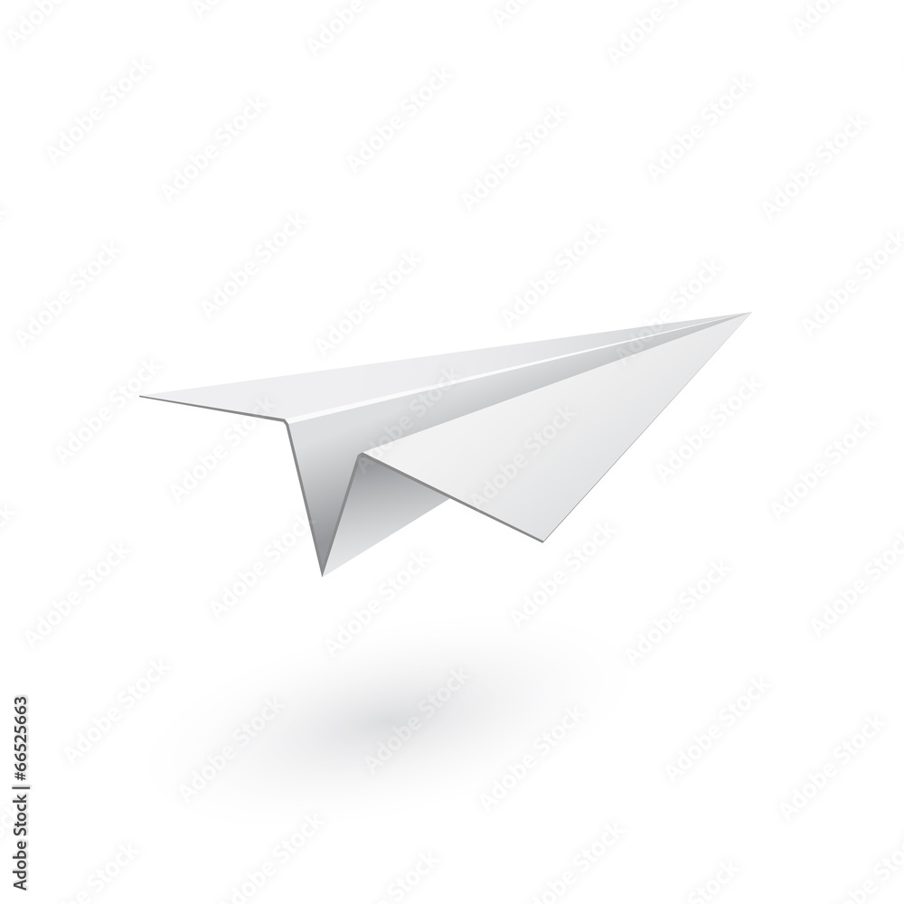 White paper airplane White paper airplane