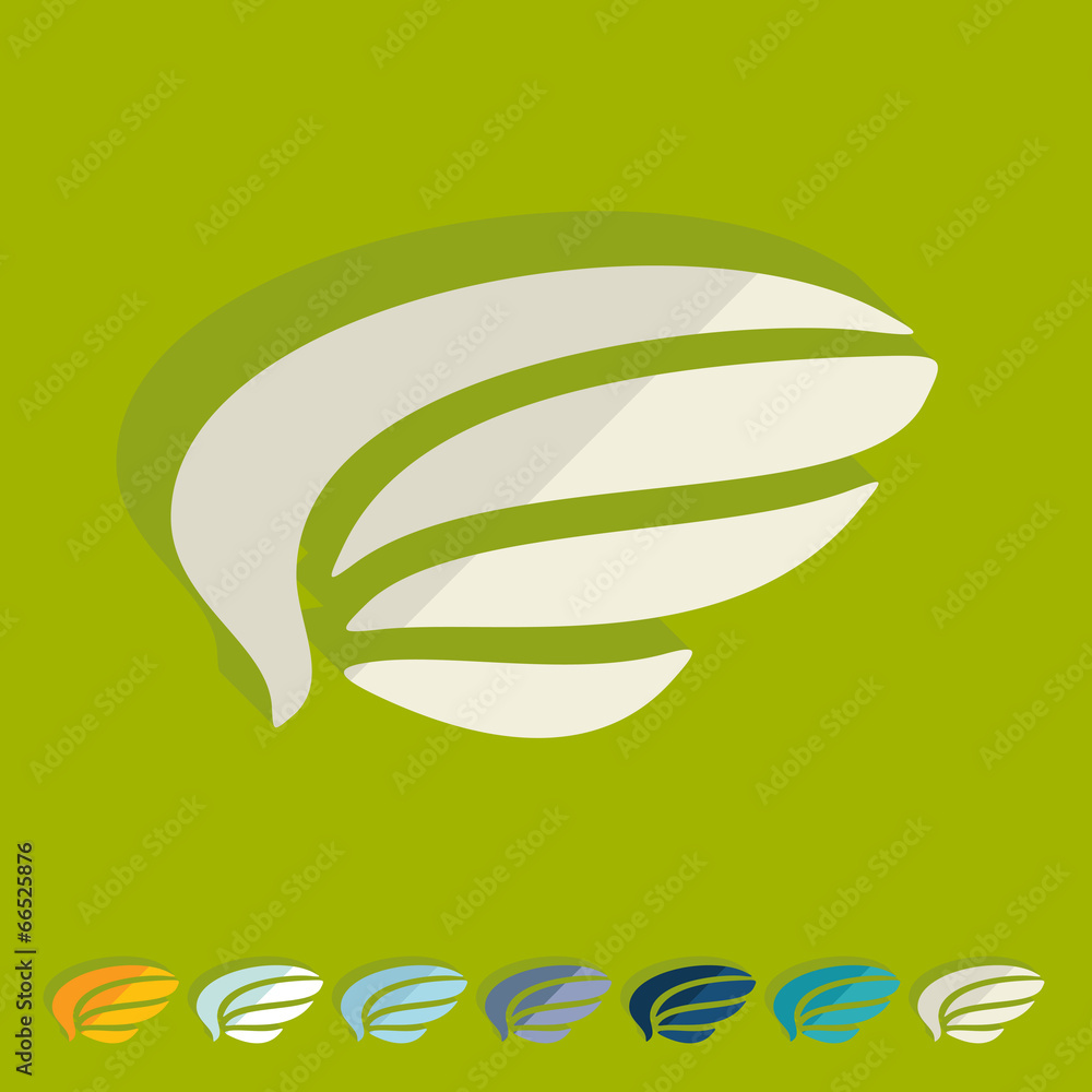 Flat design: wing Flat design: wing