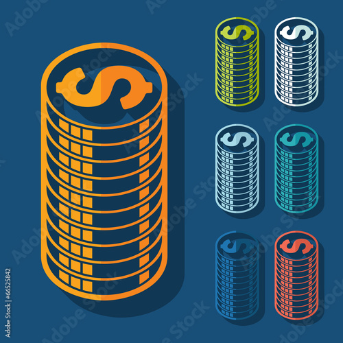 Flat design: money