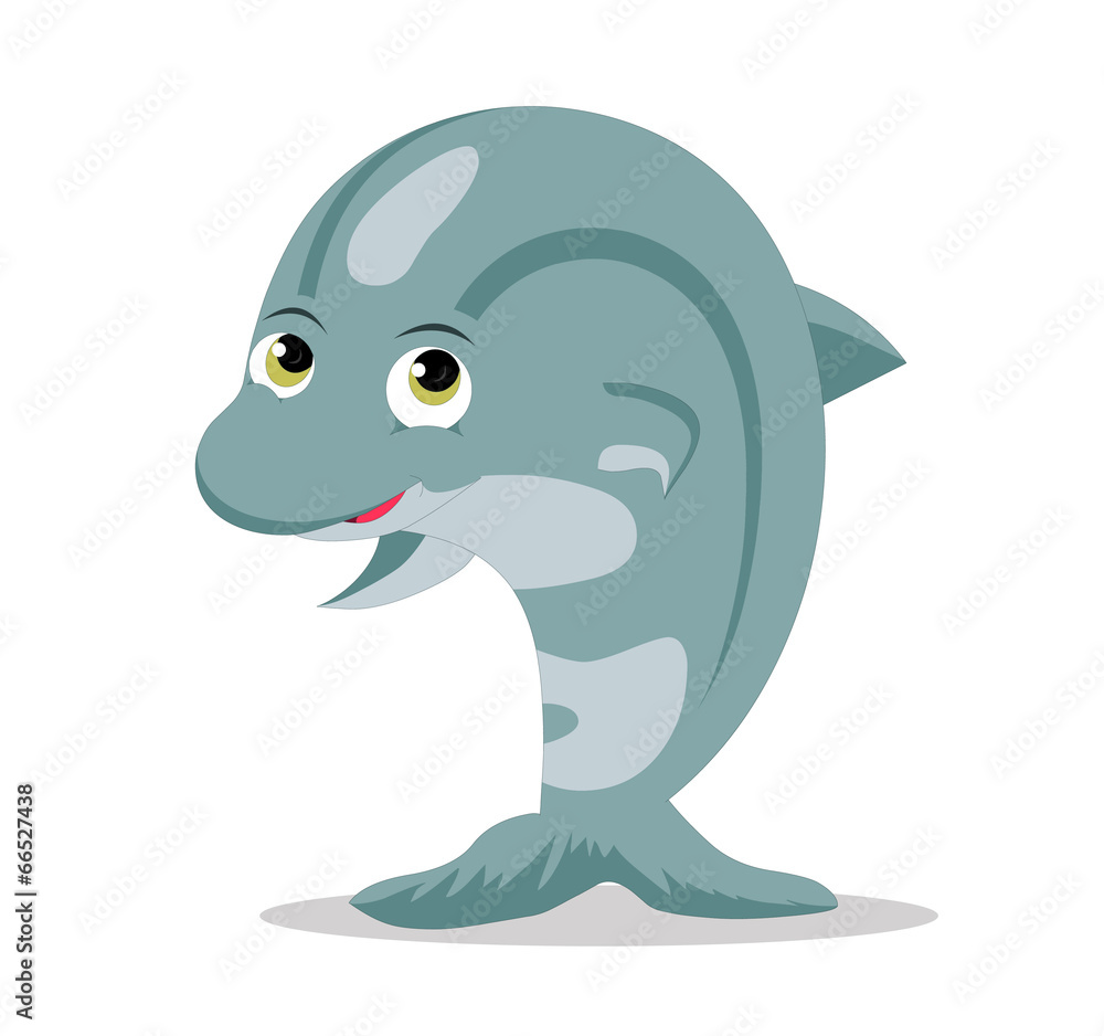 Fototapeta premium Illustration of cute dolphins