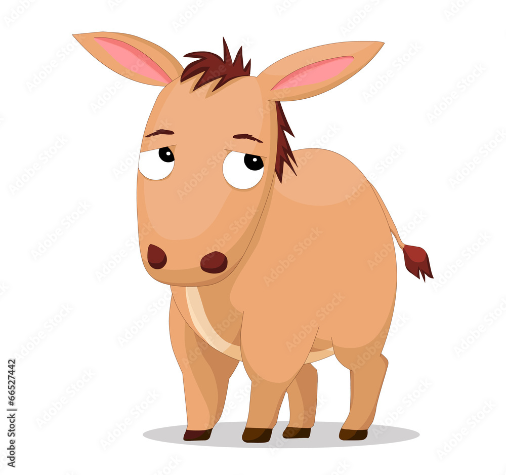 Illustration of cute donkey