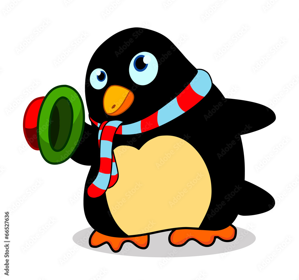 Obraz premium Illustration of cute penguin