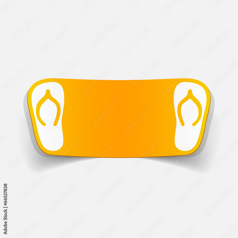 realistic design element: slippers realistic design element: slippers