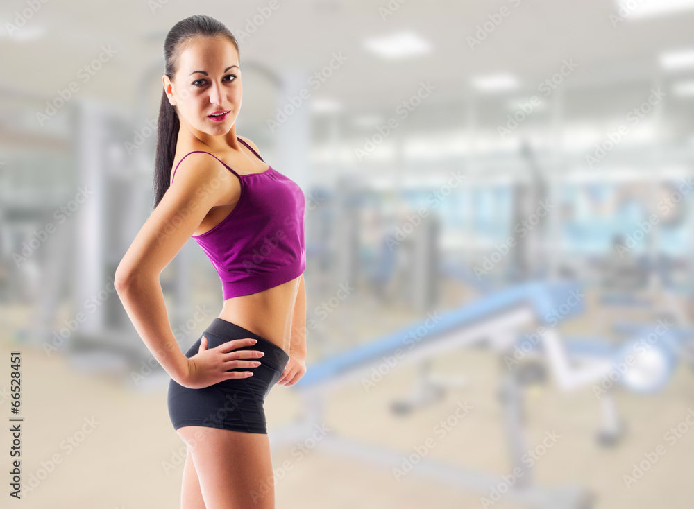 Sporty woman at gym club Sporty woman at gym club