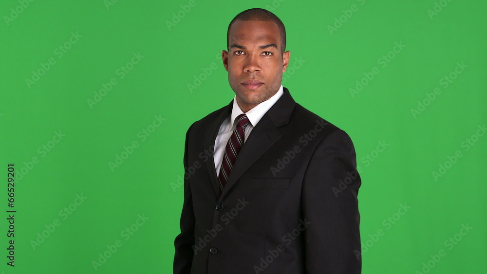 Portrait of executive standing and uncrossing arms Portrait of executive standing and uncrossing arms