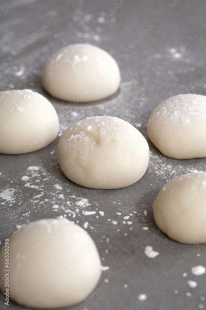 close up many circle dough on table close up many circle dough on table