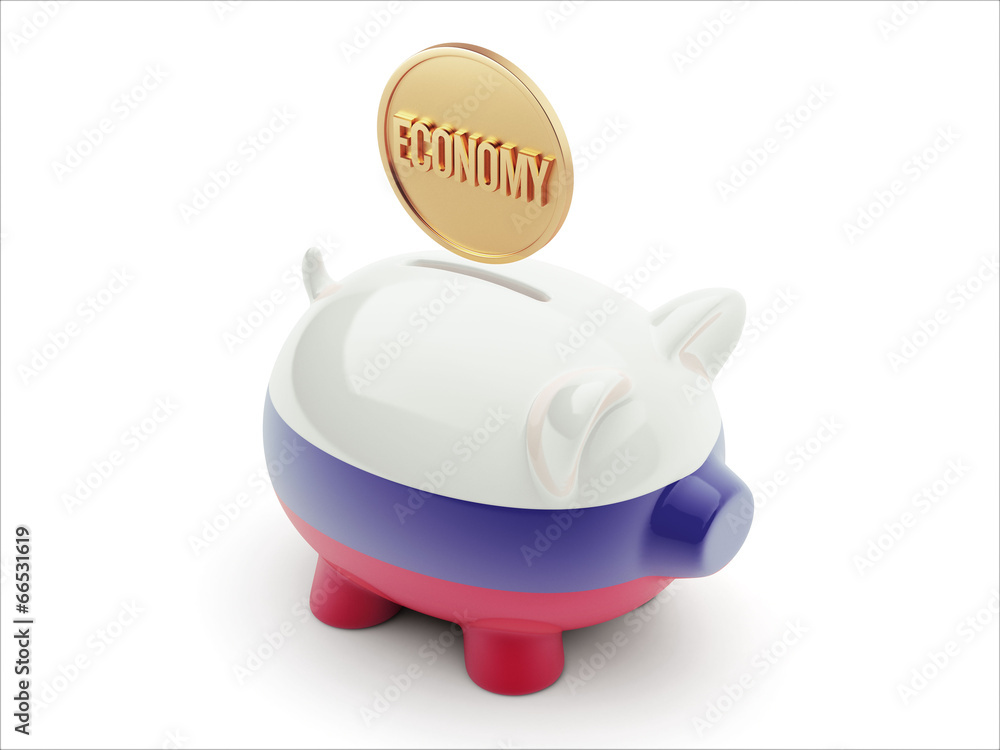 Russia Economy Concept Piggy Concept Russia Economy Concept Piggy Concept