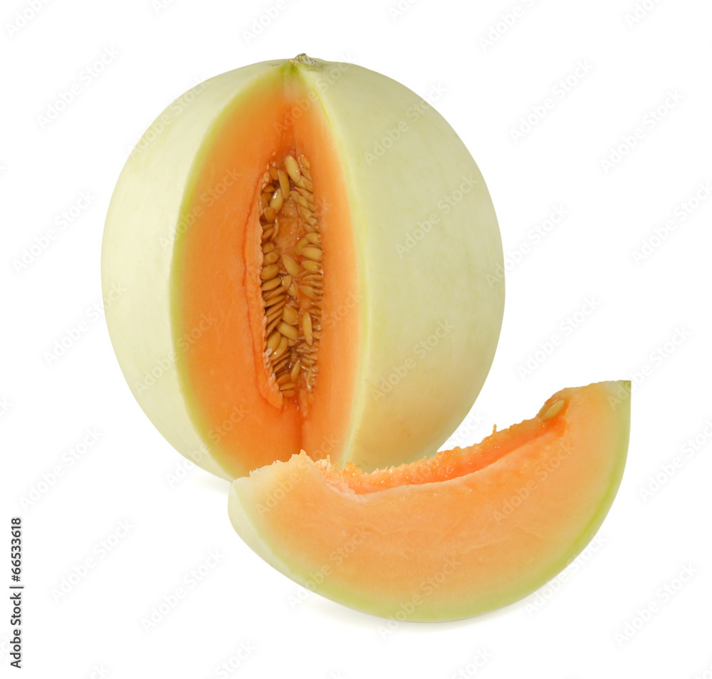 cantaloupe isolate on white background cantaloupe isolate on white background