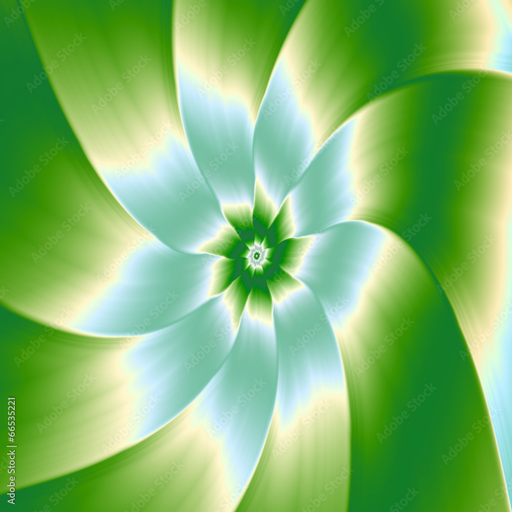 Fototapeta premium Pale Blue Green and White Flower