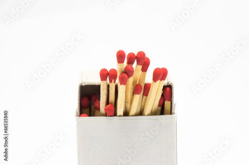 Match in a box in white background