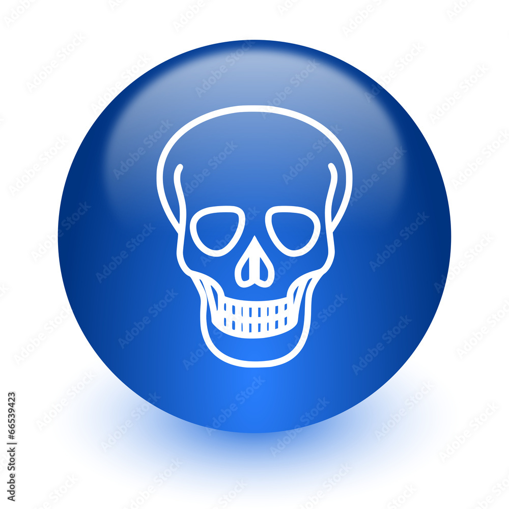 skull computer icon on white background skull computer icon on white background