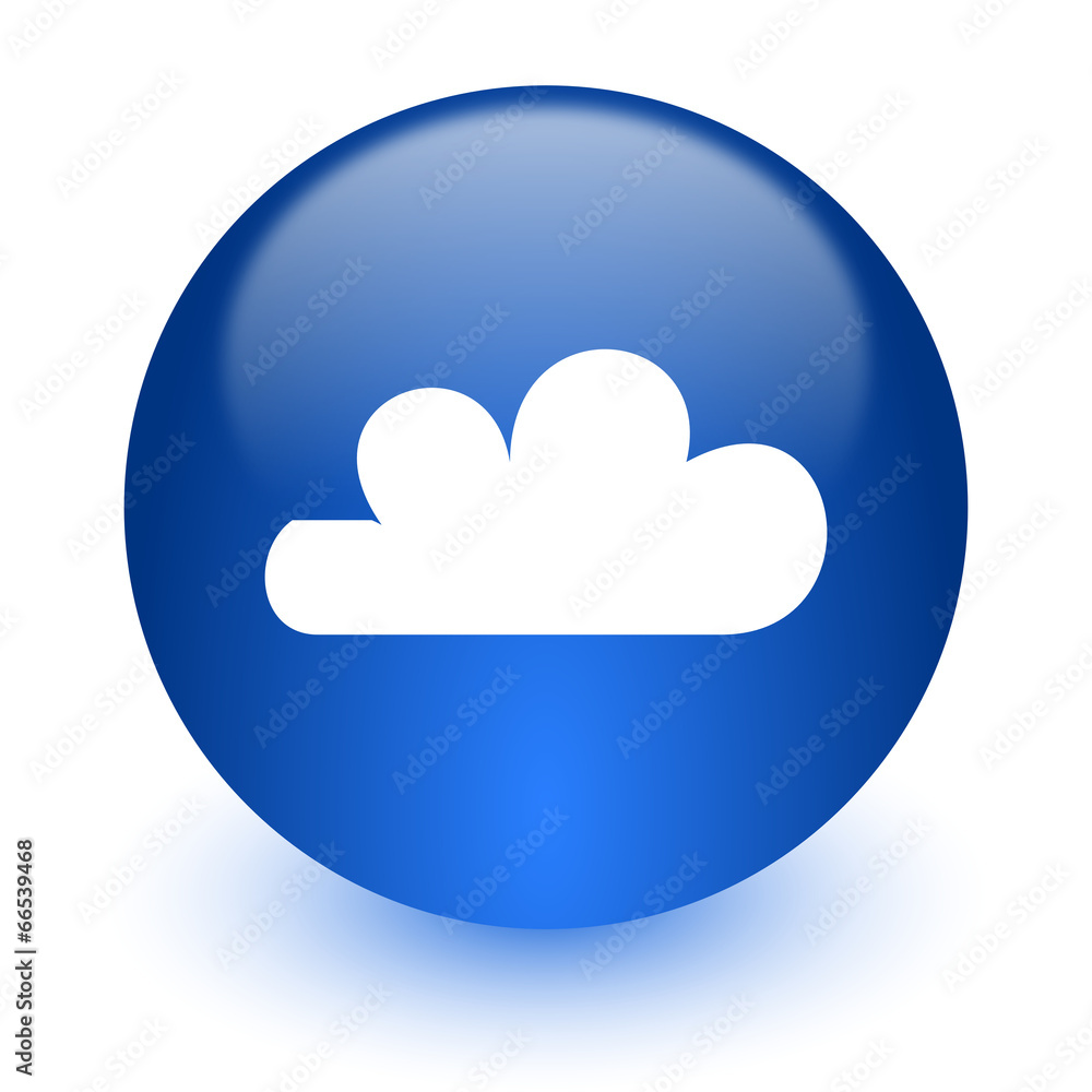 cloud computer icon on white background cloud computer icon on white background