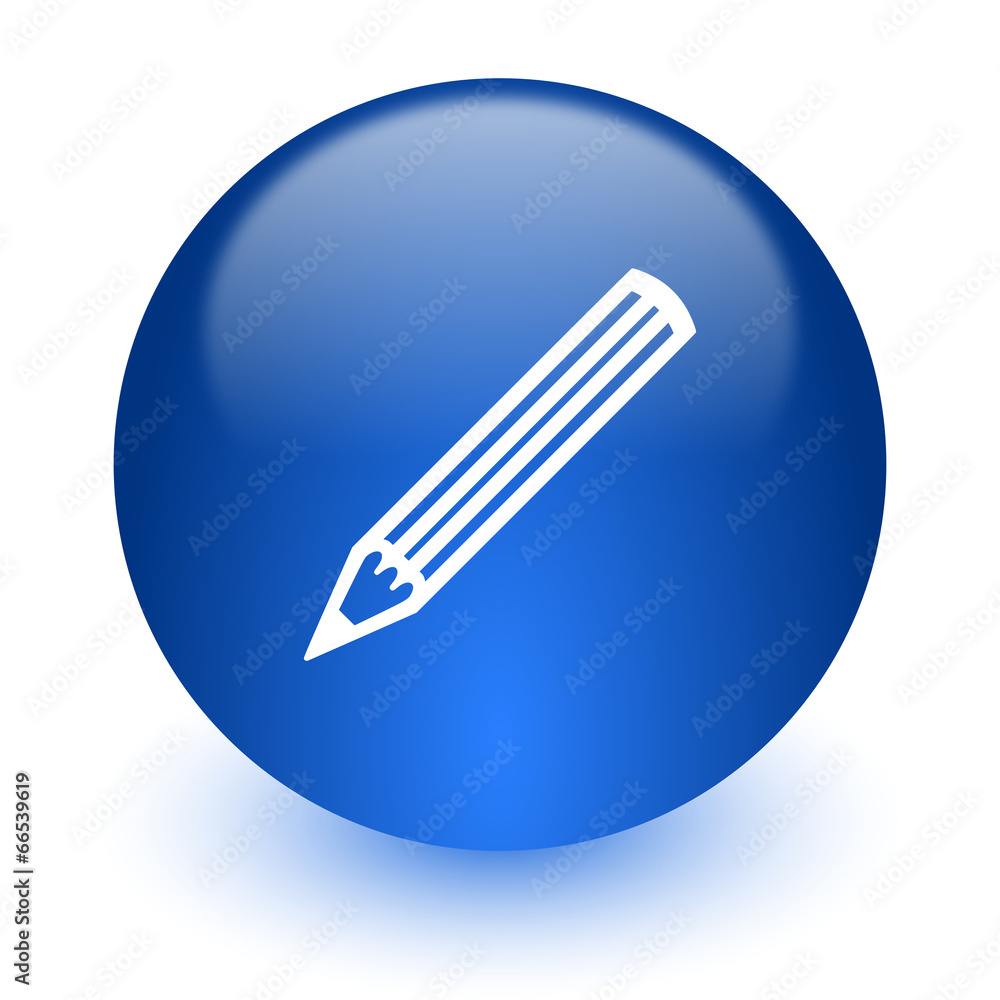 pencil computer icon on white background