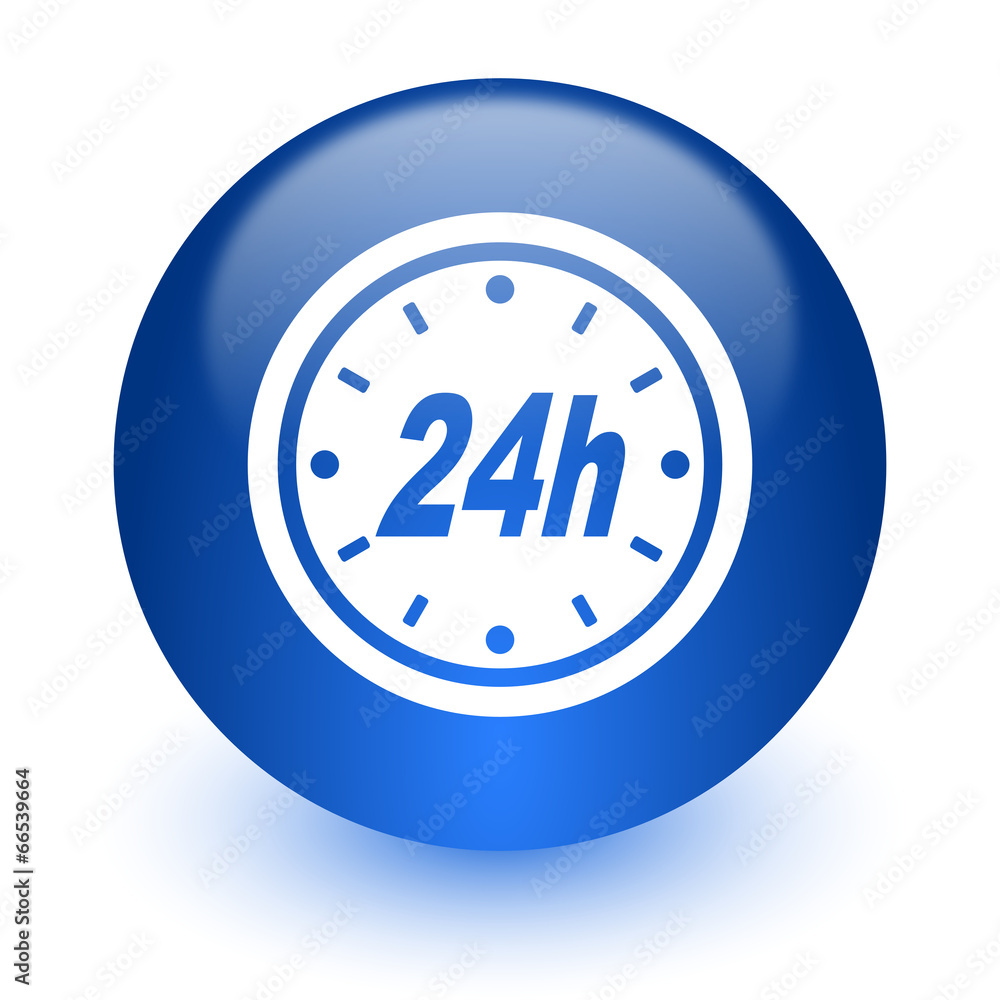 24h computer icon on white background 24h computer icon on white background