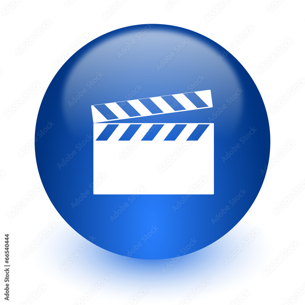 video computer icon on white background
