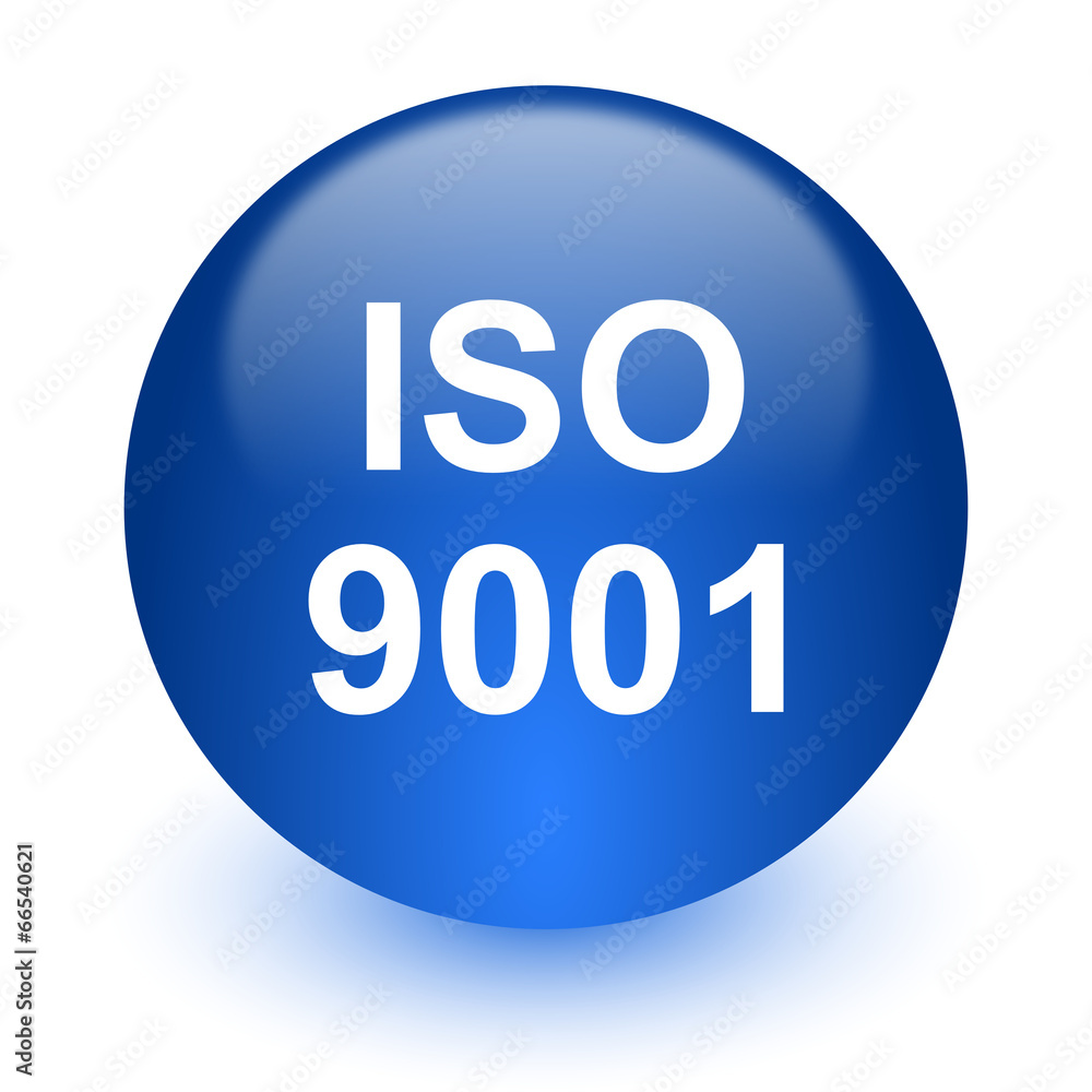 iso 9001 computer icon on white background iso 9001 computer icon on white background