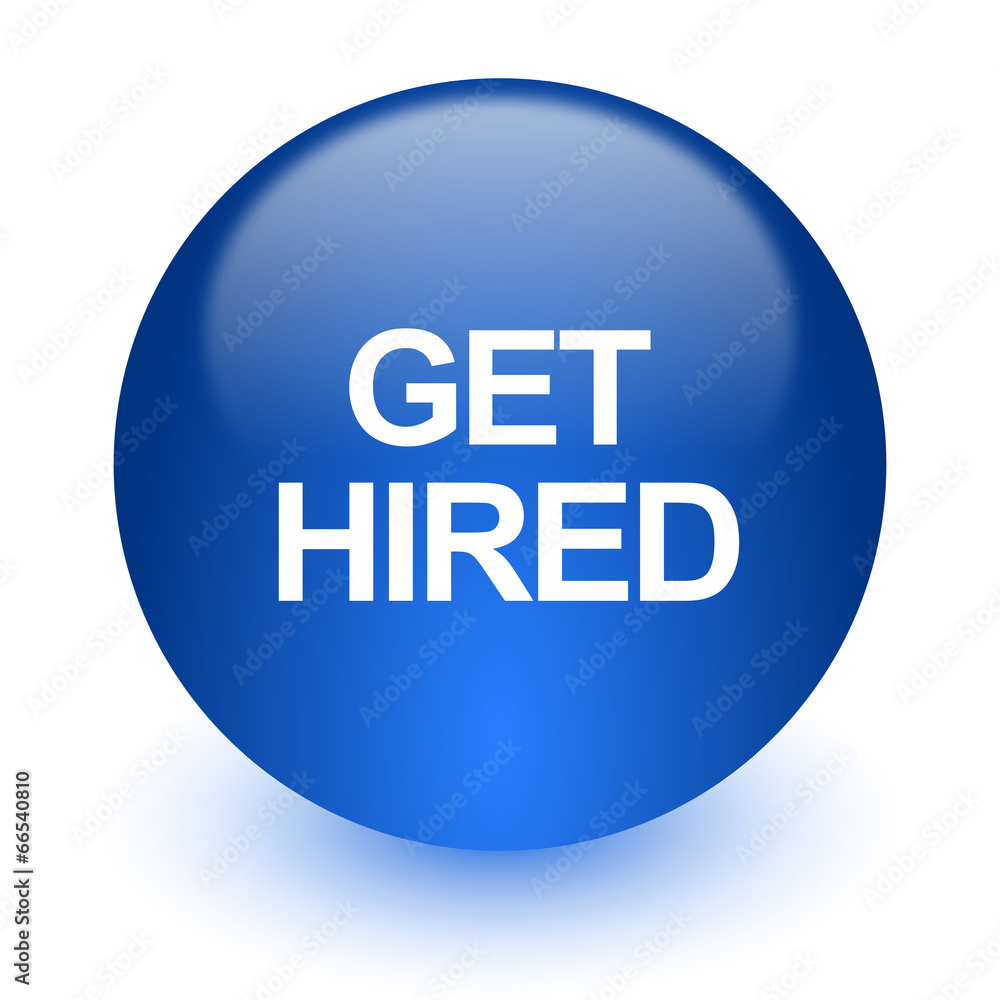 get hired computer icon on white background get hired computer icon on white background