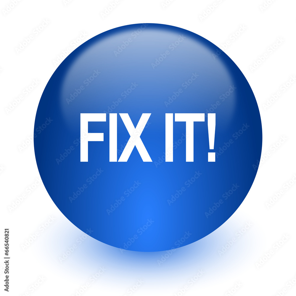 fix it computer icon on white background fix it computer icon on white background
