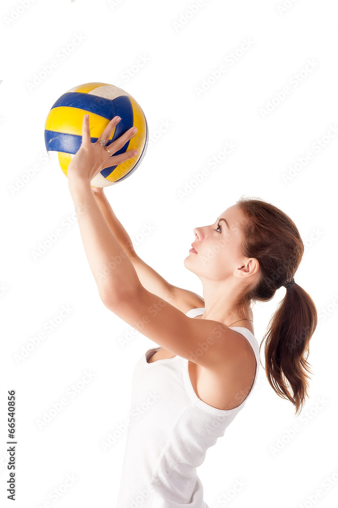 Young attractive volleyball player