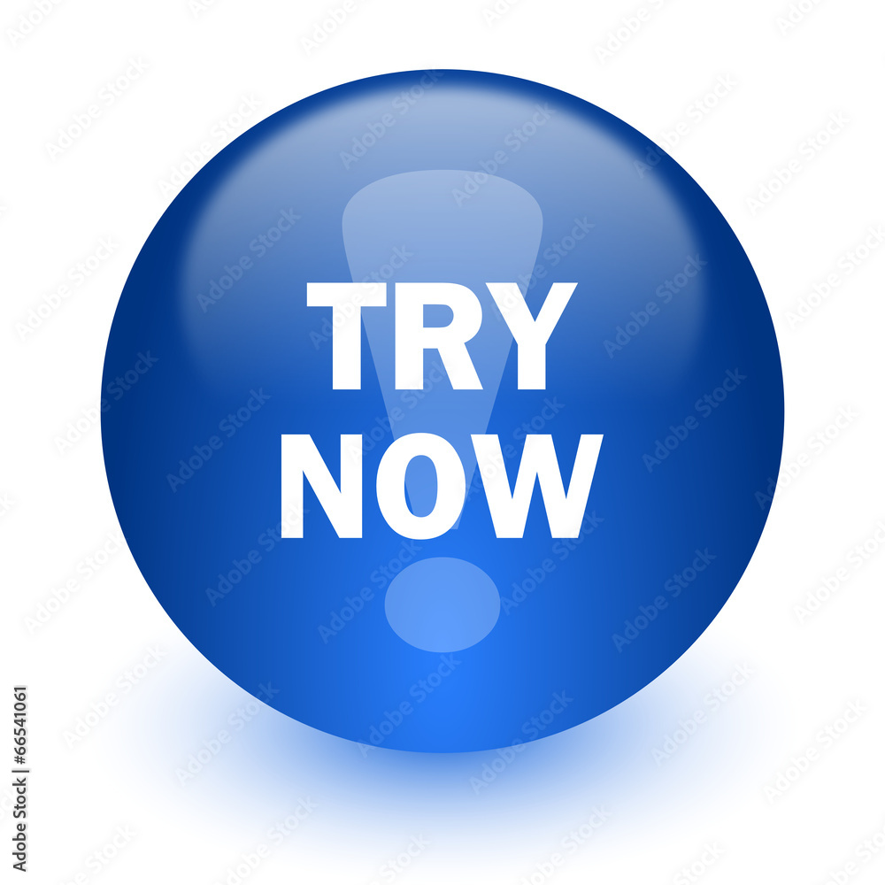 try now computer icon on white background try now computer icon on white background