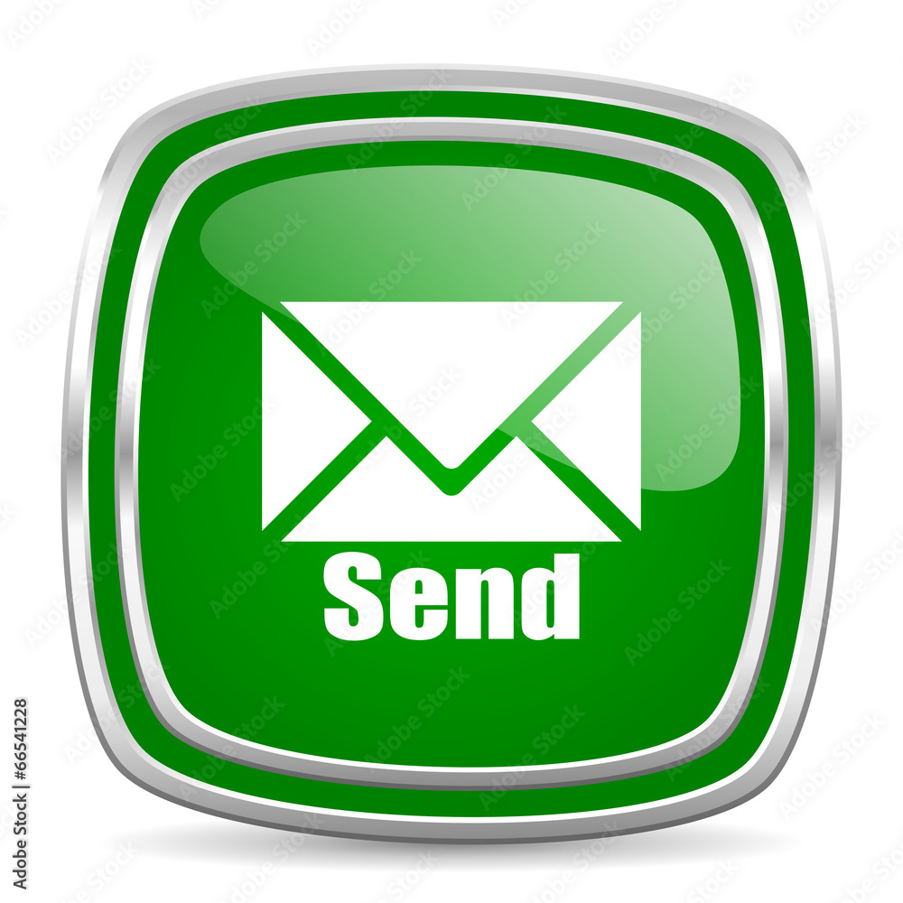 send glossy computer icon on white background send glossy computer icon on white background