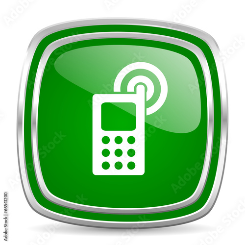 phone glossy computer icon on white background