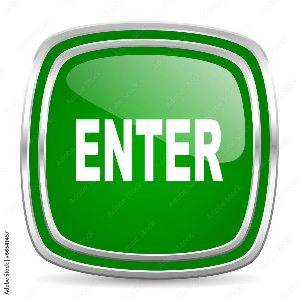 enter glossy computer icon on white background enter glossy computer icon on white background