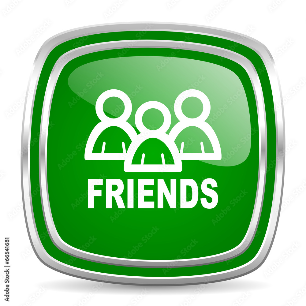 friends glossy computer icon on white background friends glossy computer icon on white background