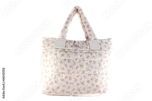 Women bag with pink flowers