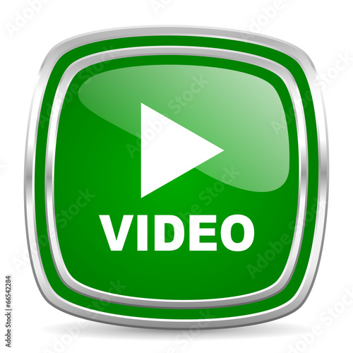 Free Download video glossy computer icon on white background - GFXLoad