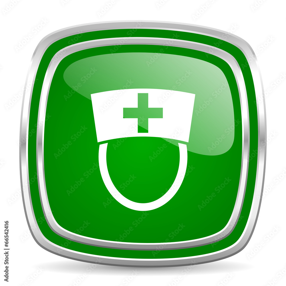 nurse glossy computer icon on white background nurse glossy computer icon on white background