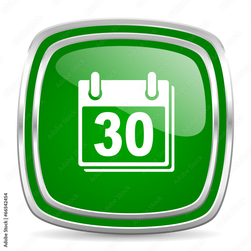 calendar glossy computer icon on white background calendar glossy computer icon on white background