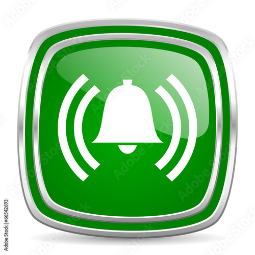 alarm glossy computer icon on white background