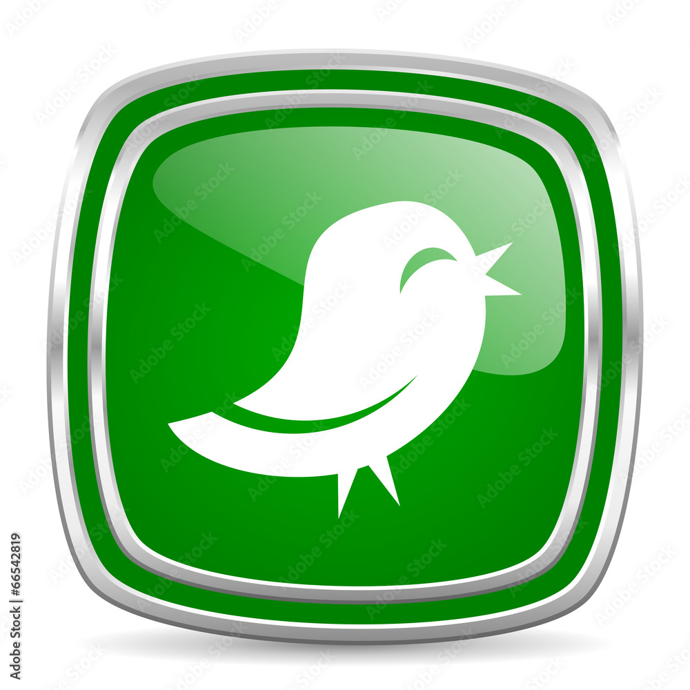 twitter glossy computer icon on white background twitter glossy computer icon on white background