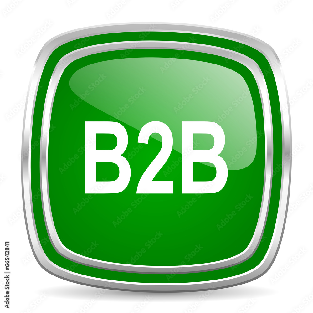 b2b glossy computer icon on white background b2b glossy computer icon on white background