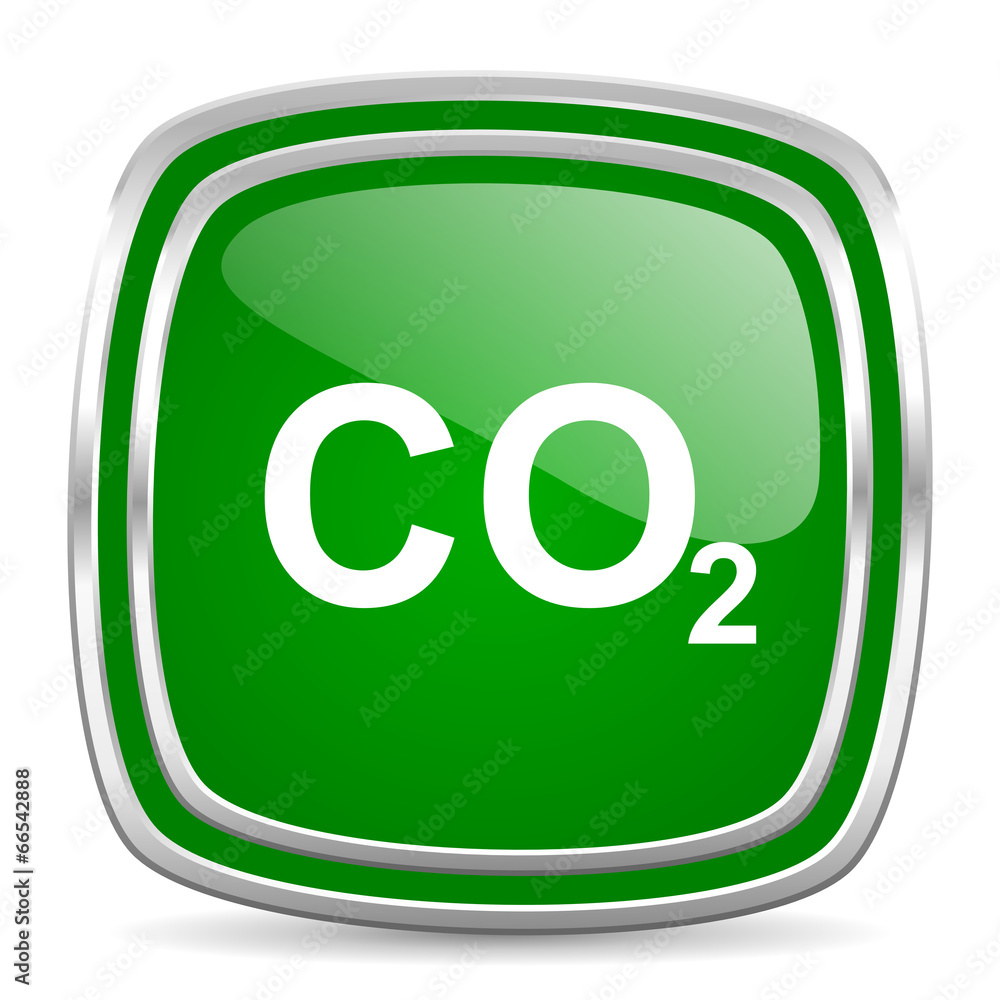 carbon dioxide glossy computer icon on white background carbon dioxide glossy computer icon on white background