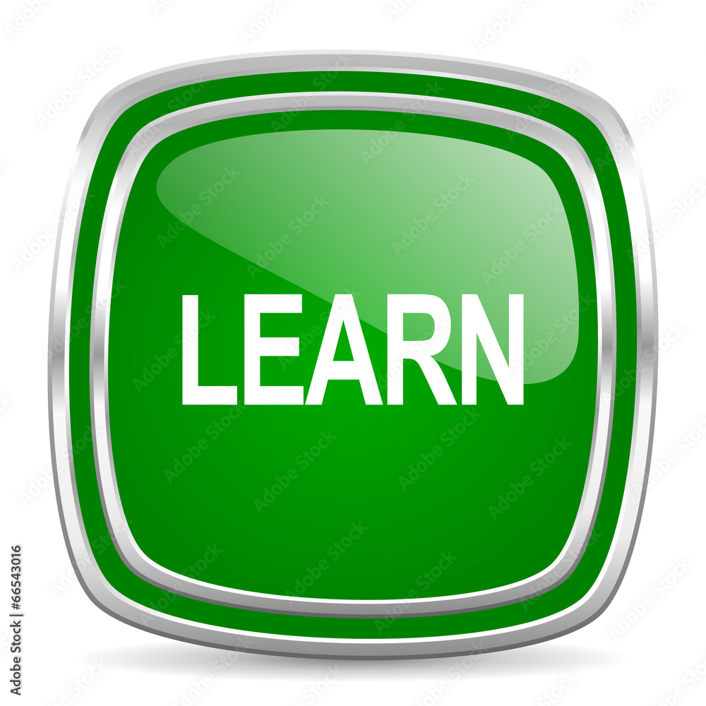 learn glossy computer icon on white background learn glossy computer icon on white background