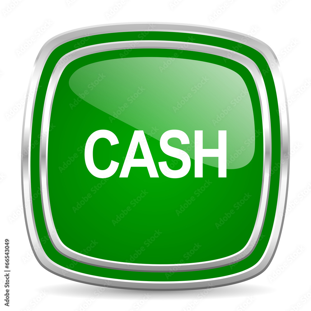 cash glossy computer icon on white background cash glossy computer icon on white background