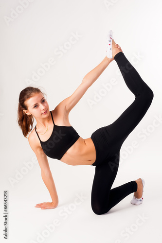 fitness woman making exercise