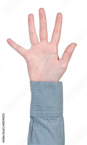 open five fingers hand gesture