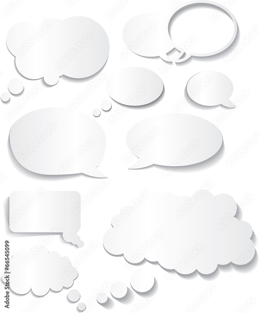 speech bubble white flat designs in different styles speech bubble white flat designs in different styles