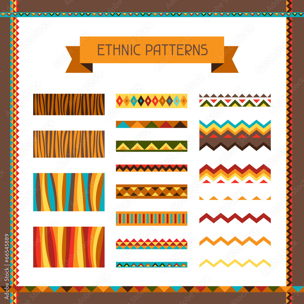 African ethnic seamless ornaments and pattern brushes. African ethnic seamless ornaments and pattern brushes.