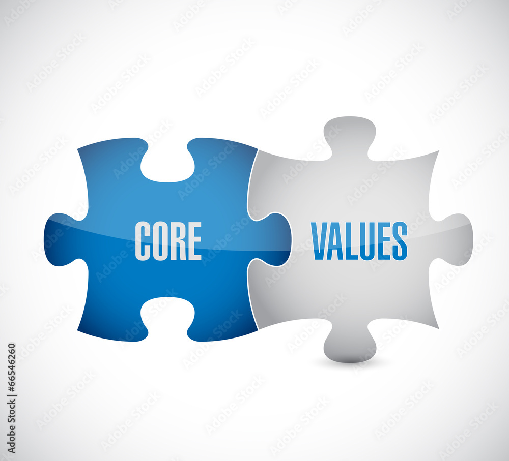 core values puzzle pieces illustration design core values puzzle pieces illustration design