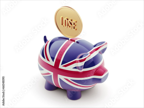 United Kingdom Lose Concept Piggy Concept