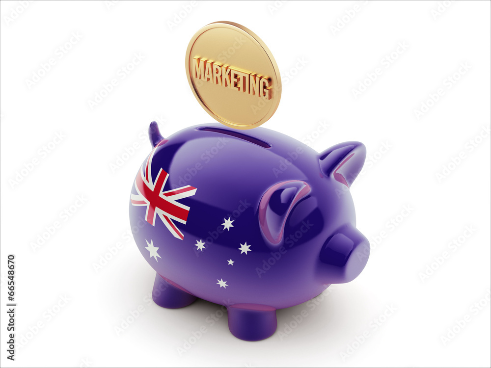 Australia Marketing Concept Piggy Concept Australia Marketing Concept Piggy Concept